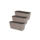 image 1 of Rato Rattan Design Plant Pots Rectangle Planter Large | Cream | Beige & Set of 3 | 3