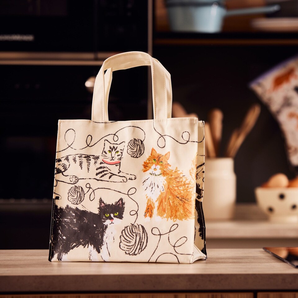 image 1 of Ulster Weavers Feline Friends PVC Bag - Small Grey