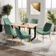 image 8 of Dining Chair Avane - velvet look, padded armchair, high backrest and armrests | Green | green | 6