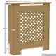 image 3 of Vida Designs Oxford Radiator Cover MDF Cabinet, Unfinished, 78cm