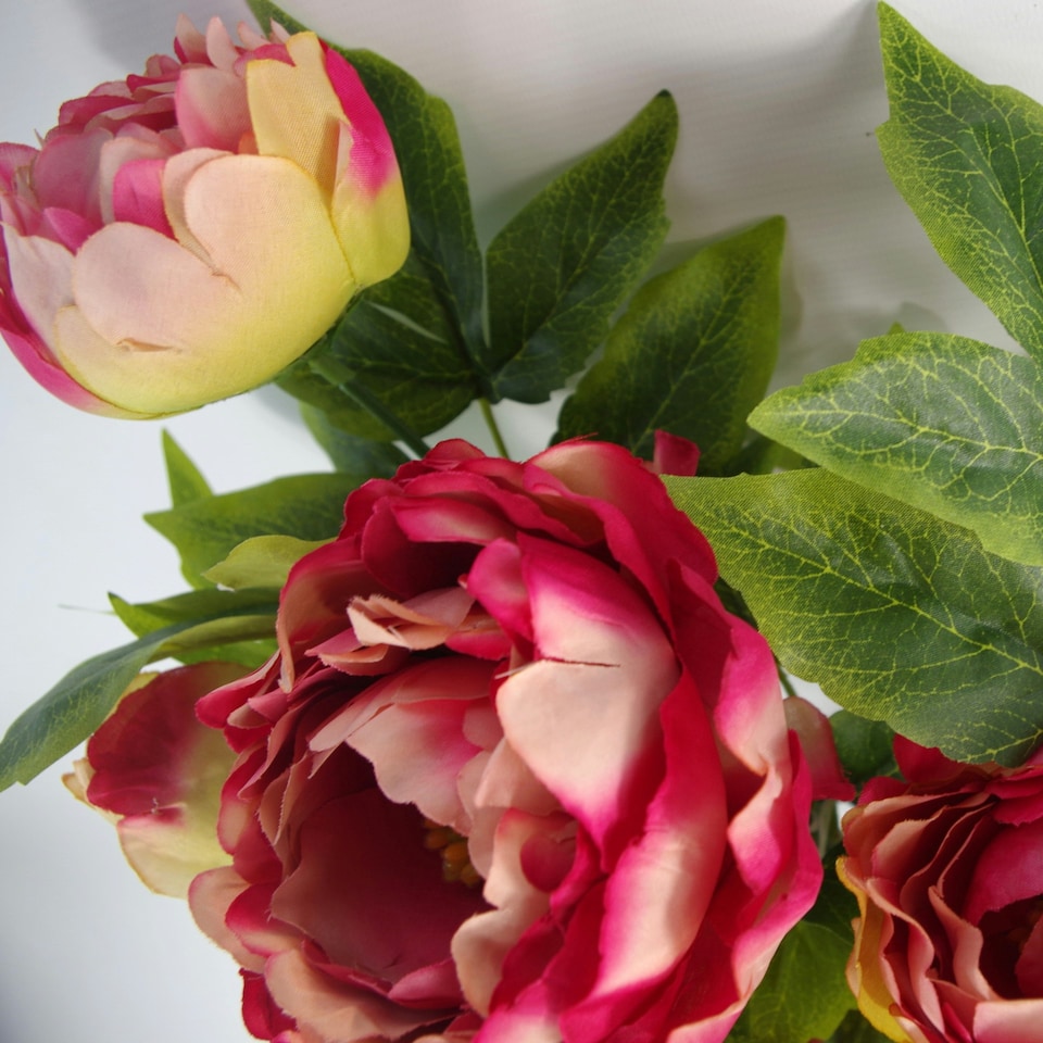 image 1 of 52cm Artificial Peony Plant Pink
