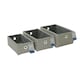 image 1 of JVL Silva Rectangular Fabric Storage Baskets, Set of 3, Grey Grey