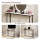 image 6 of Vida Designs Console Table With Metal Leg, White & Black | Black | White & Black