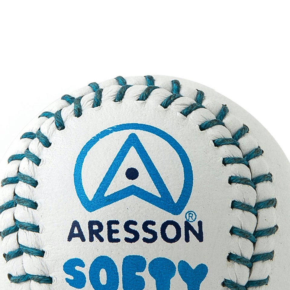 image 1 of Aresson Softy Leather Rounders Ball - White - One Size