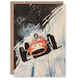 image 1 of Greeting Card Vintage Automobile Racing Watercolour Birthday