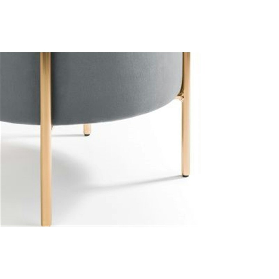 image 1 of Light Grey Velvet Stool
