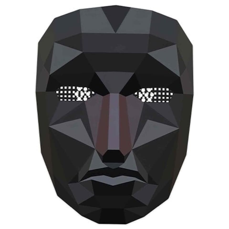Squid Game Inspired Polygon Cardboard Face Mask