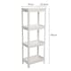 image 3 of Living and Home 4-Tier Multifunction Plastic Storage Rack for Kitchen or Bathroom | White | 4 Tier