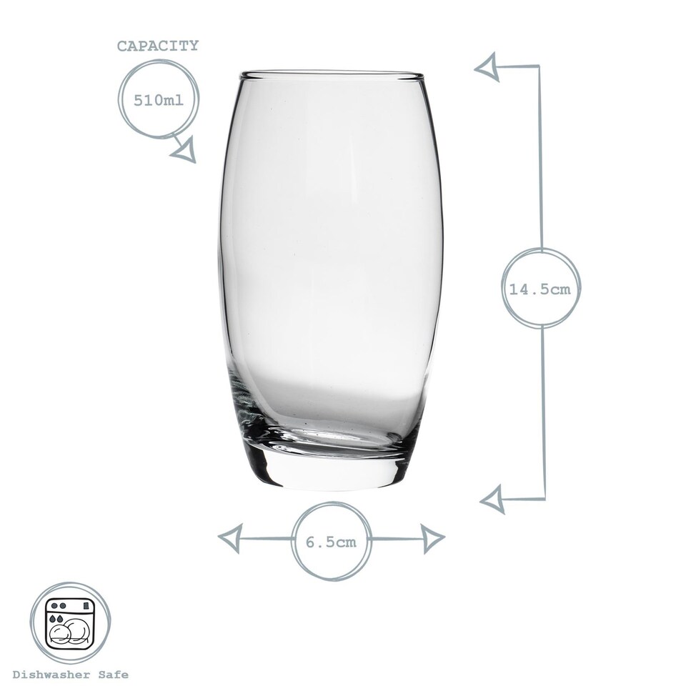 image 1 of LAV Empire Highball Glasses - 510ml - Clear - Pack of 6 | Clear | Transparent