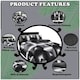 image 4 of 3D Triangle Printed Duvet Cover Set Reversible Polycotton Beddings Black | King
