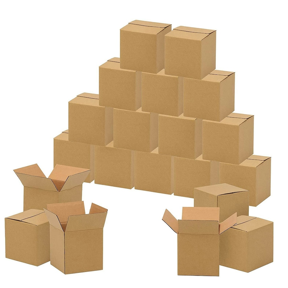 image 1 of 25 x Single Wall 12 x 9 x 3" (305x229x76mm) Strong Cardboard Shipping Boxes For House Moving & Storage | Brown