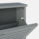 image 7 of Bergen Three Tier Shoe Cabinet | Grey | Grey