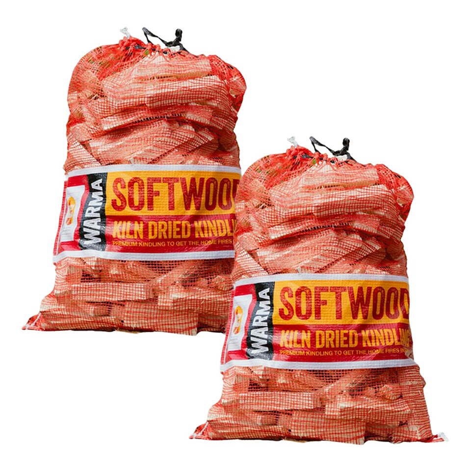 image 1 of Warma Netted Natural Wood Kindling Sticks - 2 x 4kg Nets