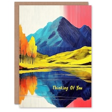 Thinking Of You Card Mountain Lake Autumn Landscape