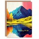 image 1 of Thinking Of You Card Mountain Lake Autumn Landscape
