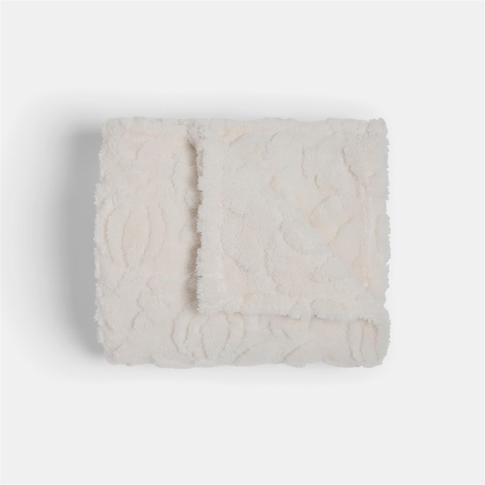 image 1 of OHS Tufted Pumpkin Fleece Throw Textured Autumn Blanket