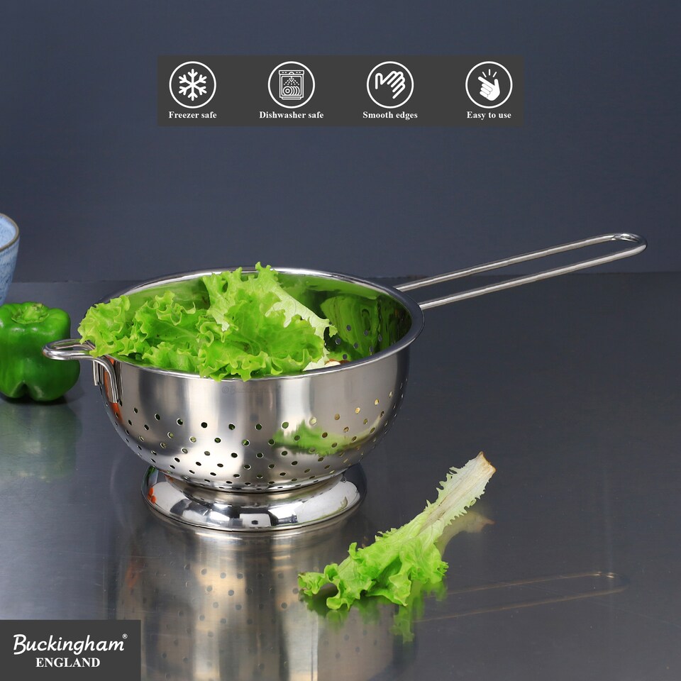 image 1 of Buckingham Colander / Strainer Hemisphere Stainless Steel Base 18 cm.