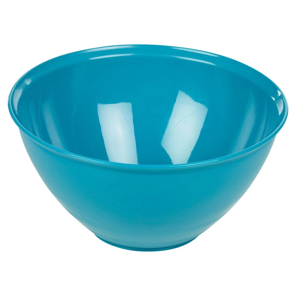 image 1 of 3 Pcs Durable Plastic Colourful Mixing Bowls Set Microwave and Dishwasher Safe | Multi | Teal