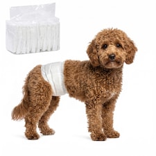 PawHut Dog Diapers Super Absorbent for Male Dogs Size S