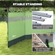 image 4 of Outsunny Camping Windbreaks with Clear Windows and Carry Bag | Green | Army Green | 440 x 140 cm