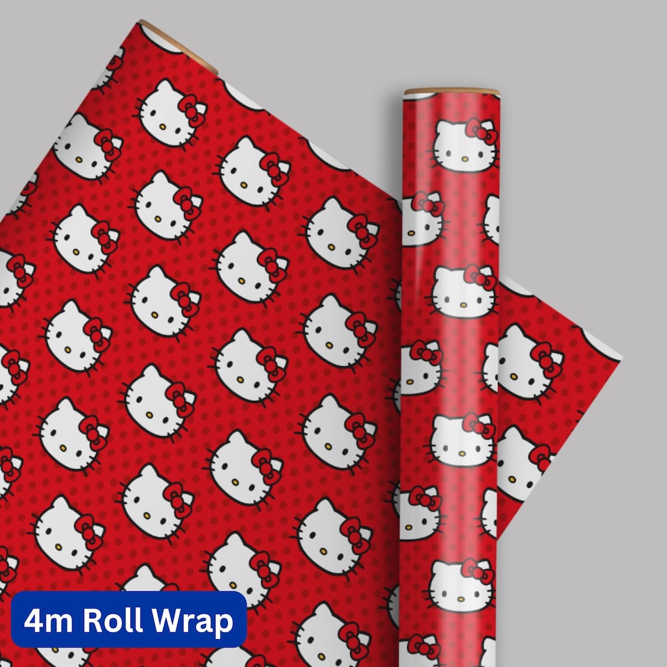 image 1 of Hello Kitty 4m Roll Wrapping Paper