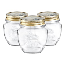 Bormioli Rocco Quattro Stagioni Glass Storage Jars - 300ml - Pack of 3