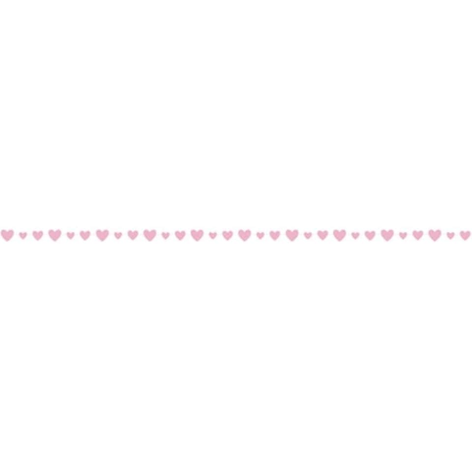 Pink Hearts Paper Garland Hanging Decoration 2.74m