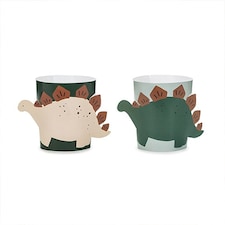 Adjustable Dinosaur Cup Cover Paper Sleeves - Pack of 6