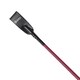 image 2 of Shires Threaded Leather Horse Riding Whip - Navy/Red - 21in