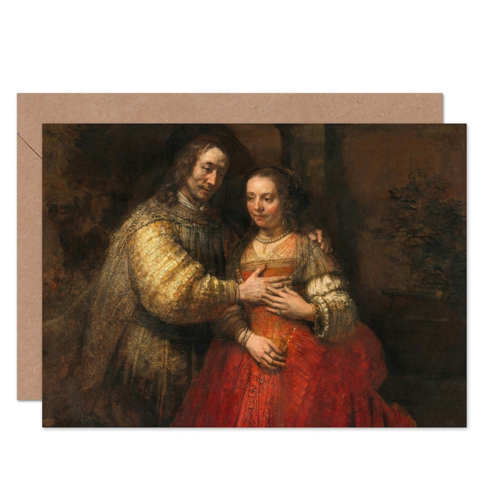 image 1 of Rembrandt Isaac and Rebecca The Jewish Bride Greeting Card