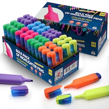 48pk Highlighter Pens – Bright Fluorescent Chisel Tip Markers, Quick-Drying Non-Bleed for Office, Study, Planners & Diaries