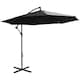 image 1 of Outsunny 3(m) Garden Banana Parasol Cantilever Umbrella w/Crank& Base, Black