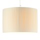 image 2 of Contemporary Designer Double Pleated Cream Cotton Fabric 12 Drum Lamp Shade | Cream | 12"