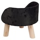 image 2 of Round Luxury Pet Stool Sofa Chair Bed Velvet Sleeping Rest Seat on 3 Wooden Legs | Black | Black