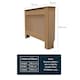 image 5 of JSH Radiator Cover Wood Unpainted Diamond MDF - Medium - 112cm (W) x 81.5cm (H) x 19cm (D) | Brown