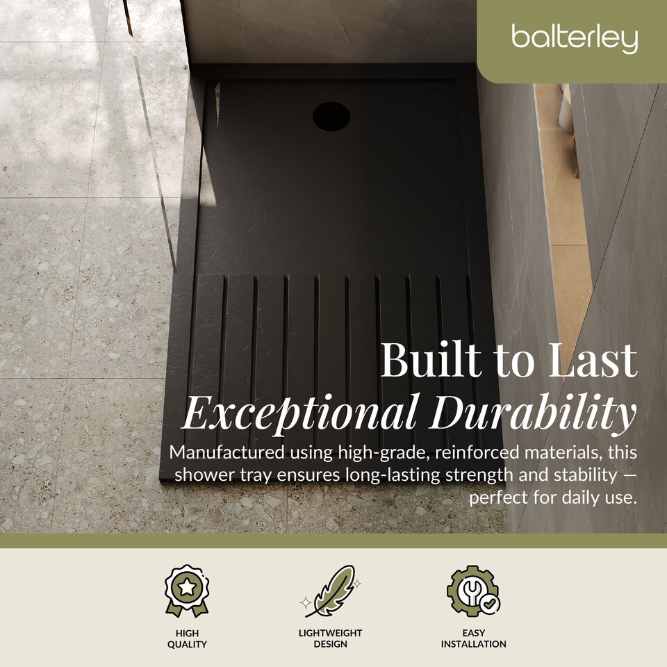 image 1 of Balterley Premium Walk-In Shower Tray | Grey | Slate Grey | 1