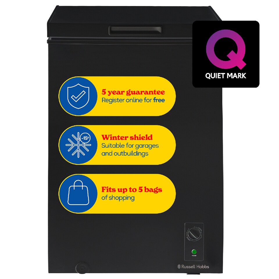 image 1 of Russell Hobbs RH99CF0E1B Chest Freezer 99L Freestanding Black 5 Year Guarantee
