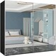 image 4 of Modern 200cm Sliding Mirrored Wardrobe with Drawers & Ample Storage | White, Black, Grey White | White200cm