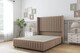 image 1 of Sloomy Marlborough Mink Plush Divan Bed Base No Drawers With 54 Inch Wingback Headboard & 12 Inch Matching Footboard | Brown | Mink | Super King | 1