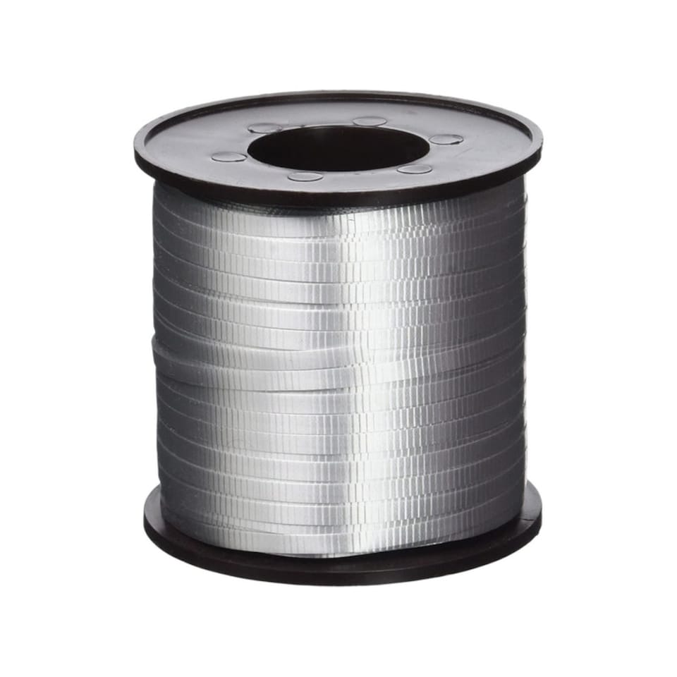 Unique Party Plain Balloon & Gift Curling Ribbon - Silver - One Size