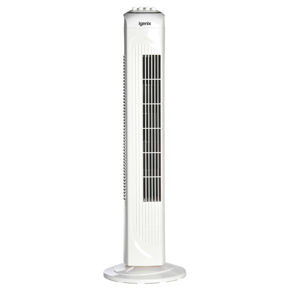 image 1 of Igenix DF0030 Tower Fan, Oscillating, 2 Hour Timer, 30 Inch, White