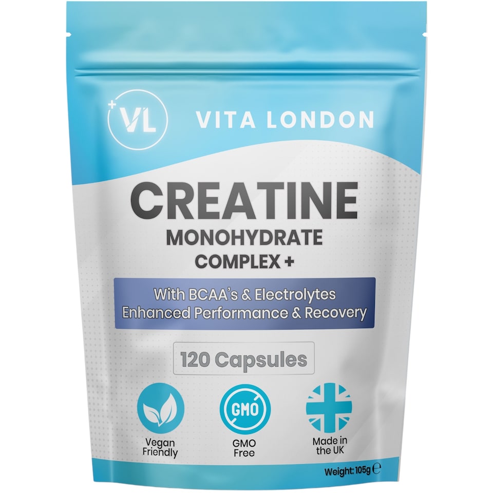 image 1 of Creatine Monohydrate Complex Capsules + BCAAs & Electrolytes - 2000mg - 120 Capsules