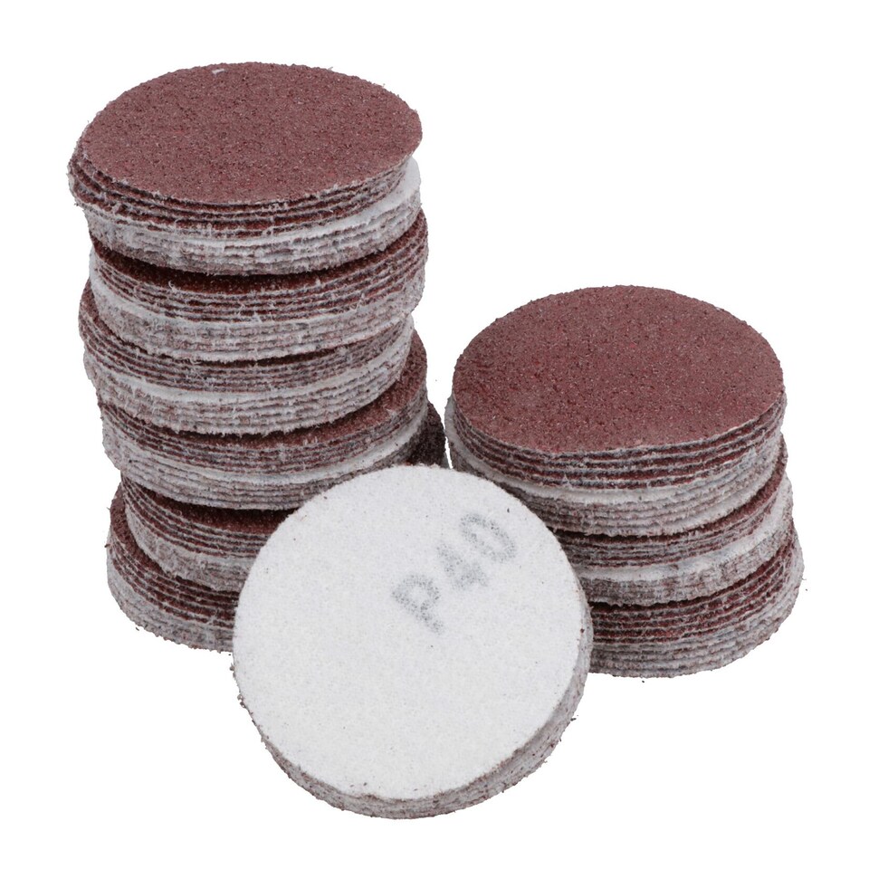 image 1 of Hook/Loop DA Sanding Grinding Abrasive Pad 40 Grit Discs 2" / 50mm 100 Pack