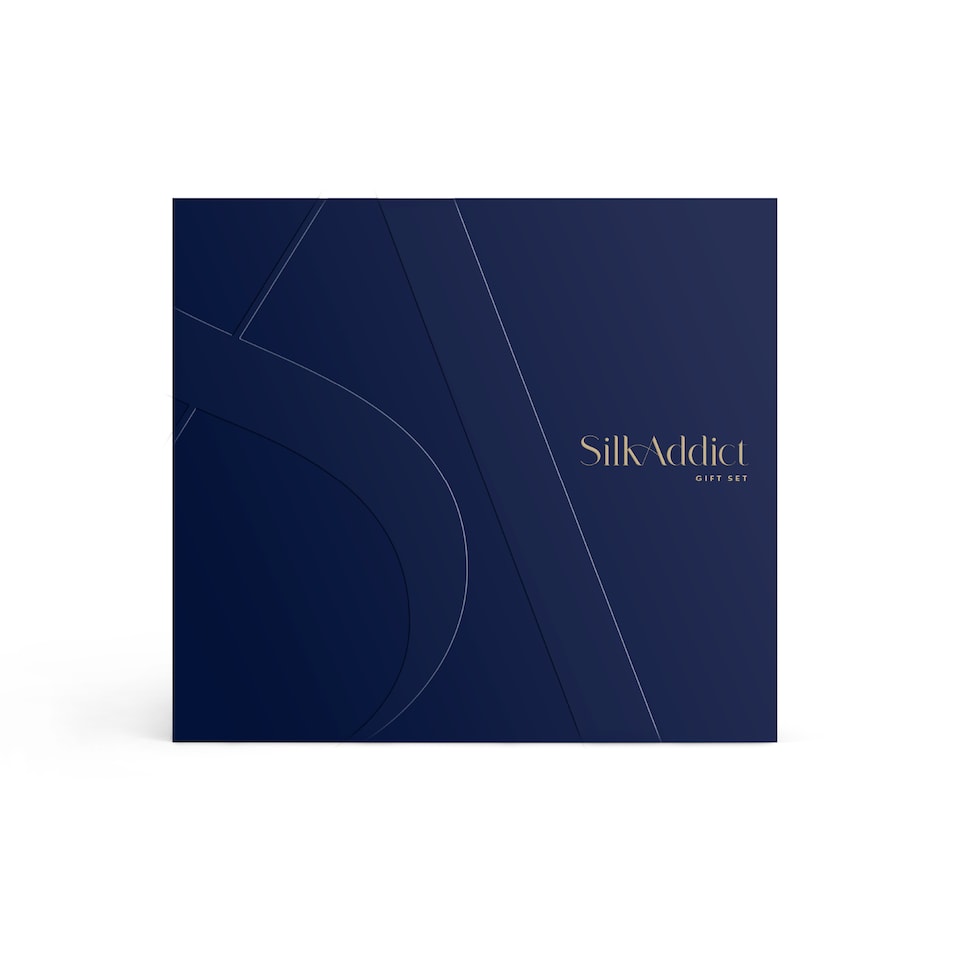 image 1 of Silk Addict 100% Mulberry Silk Gift Set - Navy