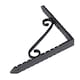 image 3 of Hammer & Tongs Notched Scroll Iron Shelf Bracket - D150mm - Black