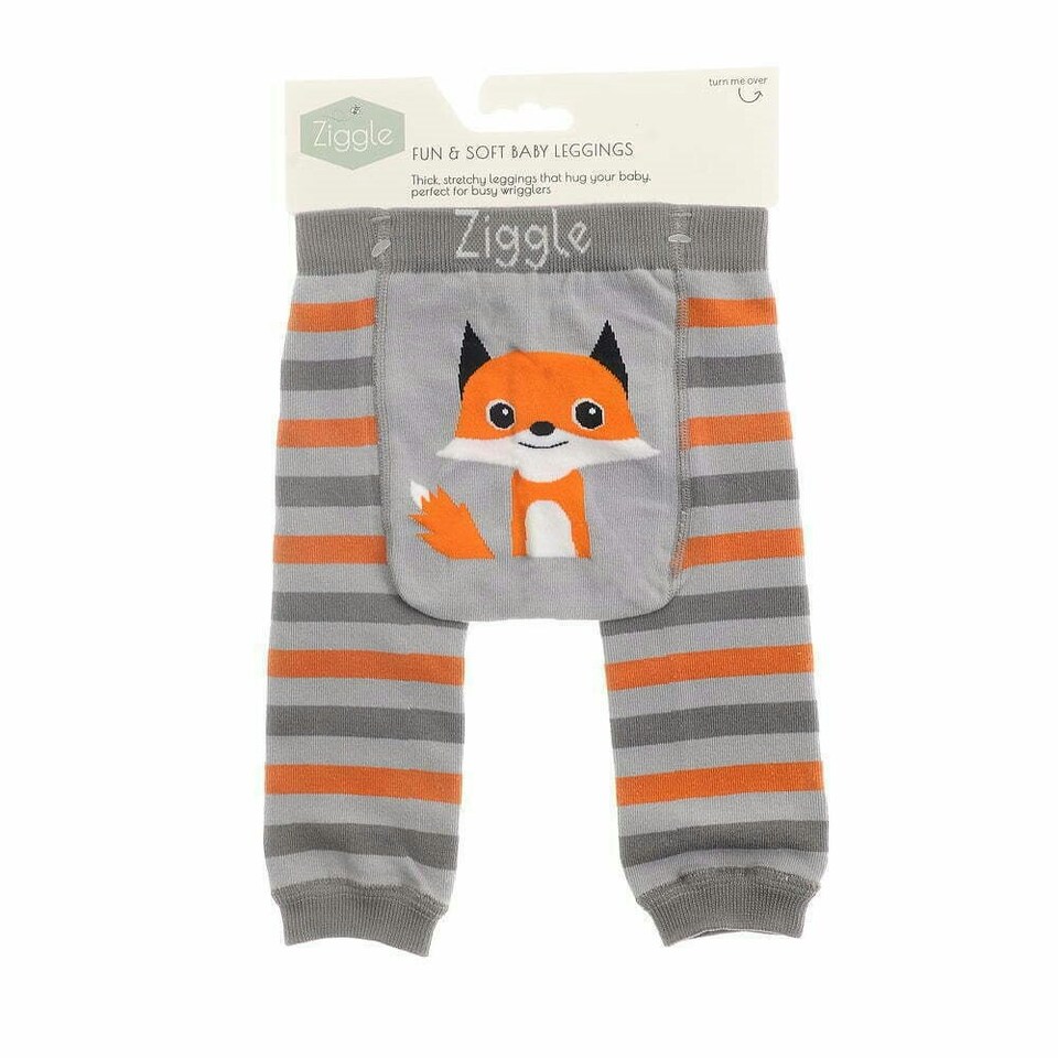 image 1 of Ziggle Grey Fox Knit Leggings 6-12 months