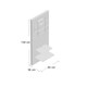 image 4 of Mercury with 2 shelves in raw mdf with bracket Cream | Raw MDF