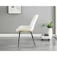 image 3 of Furniturebox 2x Pesaro Cream Velvet Black Leg Luxury Dining Chairs