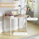 image 9 of HOMCOM Modern Computer Desk, Writing Table with Metal Frame, White White