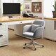 image 2 of Vinsetto Office Chair with Electric Vibration Massage Lumbar Pillow, Grey